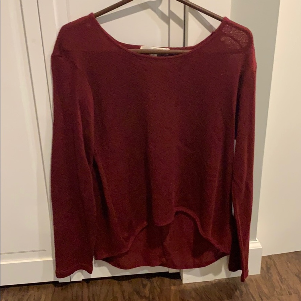 Open back sweater